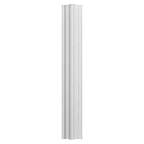Ekena Millwork 3" x 8' Endura-Aluminum Column, Square Shaft (Load-Bearing 8,000 lbs), Non-Tapered, FLuted EA0308ENFSB - main